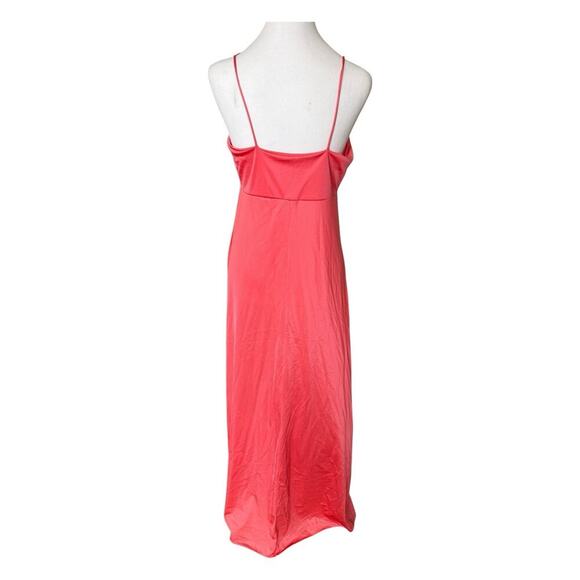 Annique Rosa Puleo Szule Maxi Night Gown Keyhole Cut Out Pink Coral Sz M - Picture 7 of 13